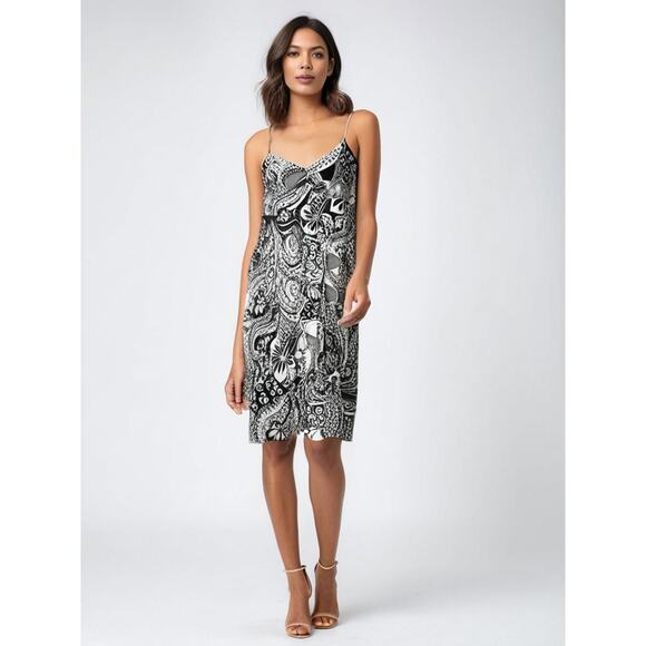 Ann Taylor Women's Size 4 Brown Paisley‎ Sleeveless Knee-Length Dress - Picture 1 of 6